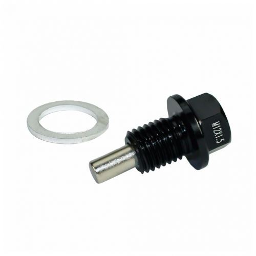 2 Bouchons De Vidange Magnétiques M12x1.25 – Aluminium Noir Avec Aimant, Pour Carter D’huile Moteur | Pièce Auto Pour Voiture, Moto, Bateau - 4