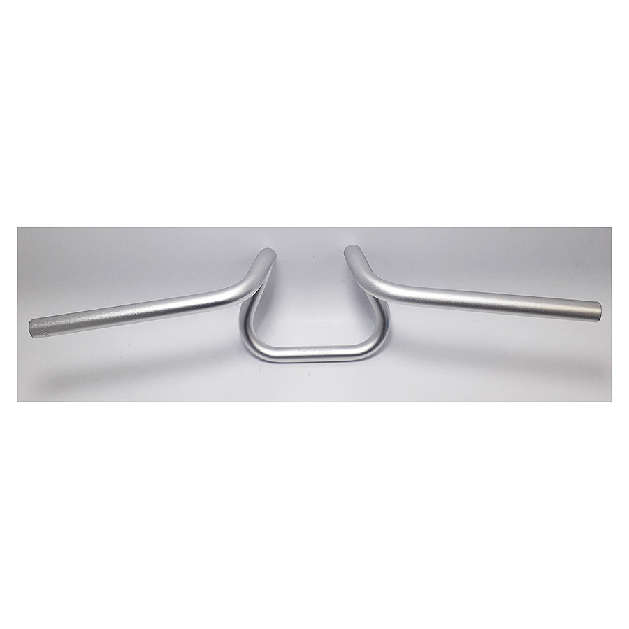 Guidon Plat Rétro En Aluminium De 22 Mm Pour Moto - 71 Cm, Noir Ou Argent