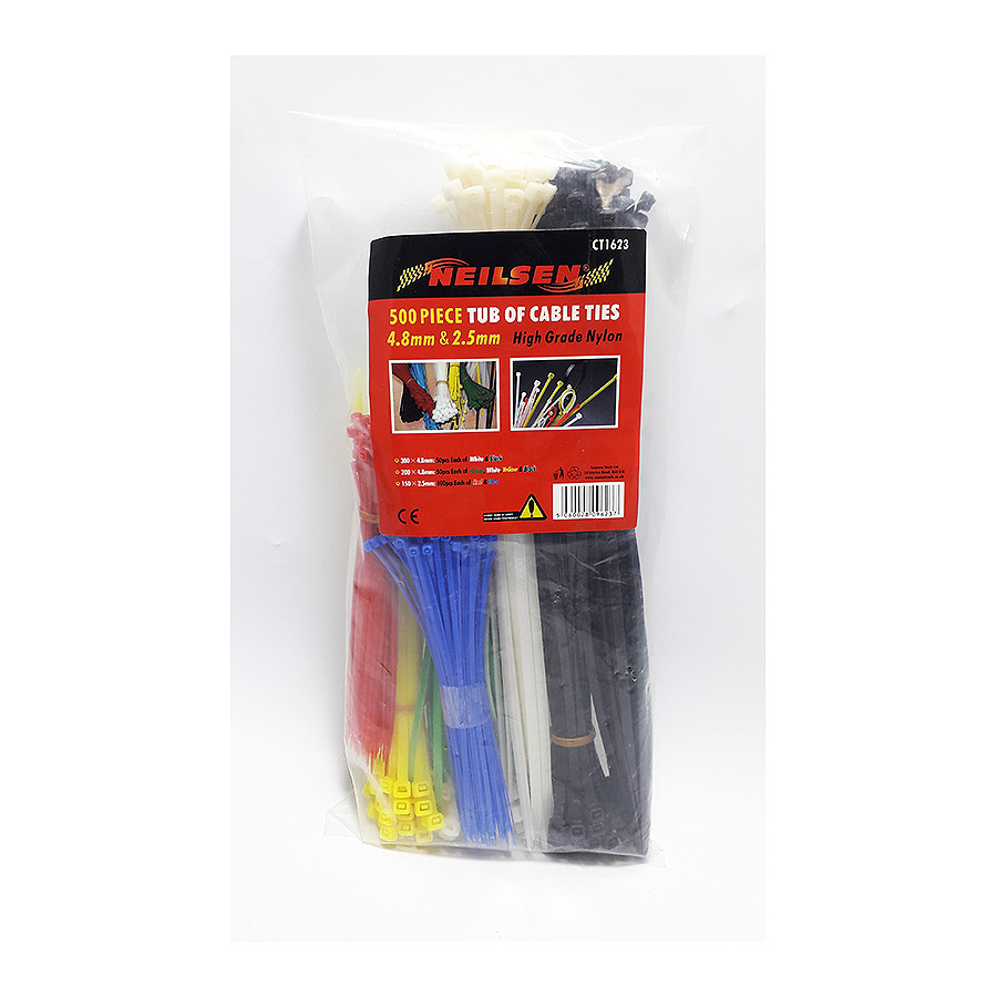 kit de colliers de serrage rilsan colorés 500 pièces serre cables