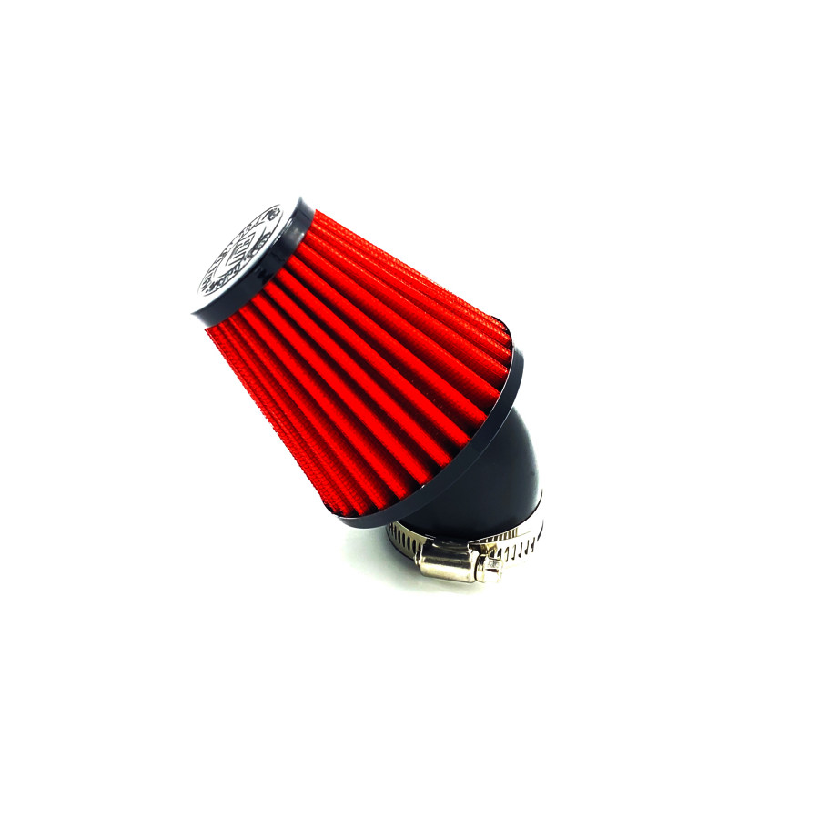 Filtre à Air Conique Polini Big Evolution Pour Minarelli | Raccord Coudé 48 Mm | Débit D'air élevé, Couleur Bleu/noir | Pour Scooters Tuning